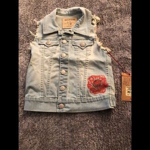 True Relgion Girls Denim Vest - NEW with TAGS
